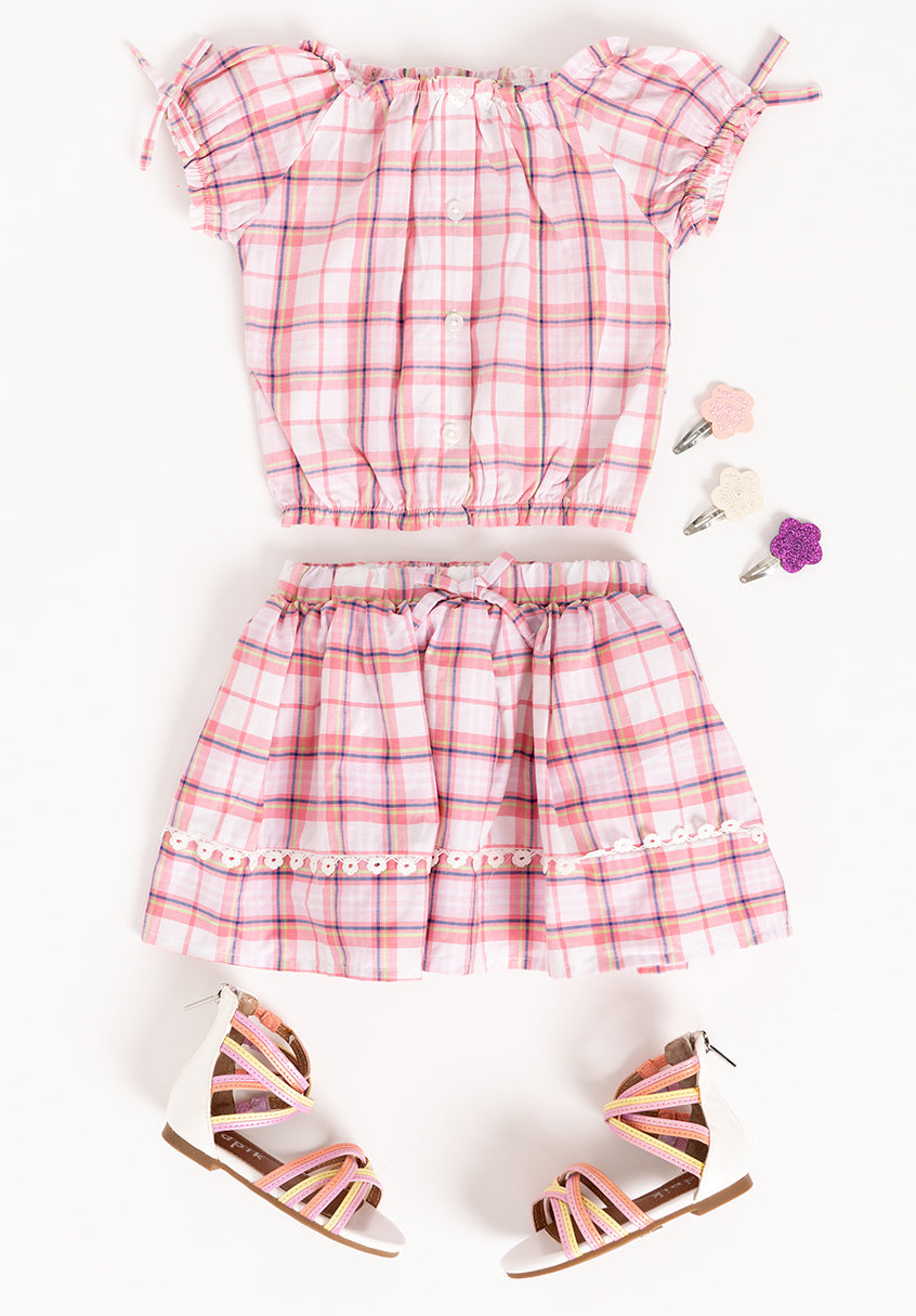 Pink Plaid - With Shoes